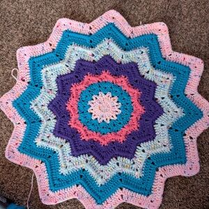 Colorful Crochet Star Blanket